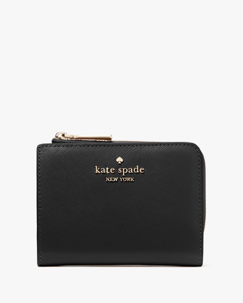 Kate Spade,Madison Small L Zip Wallet,Black