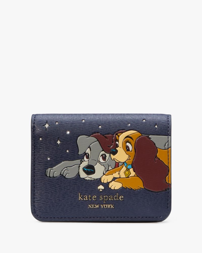 Kate Spade,Disney X Kate Spade New York Lady And The Tramp Small Bifold Wallet,