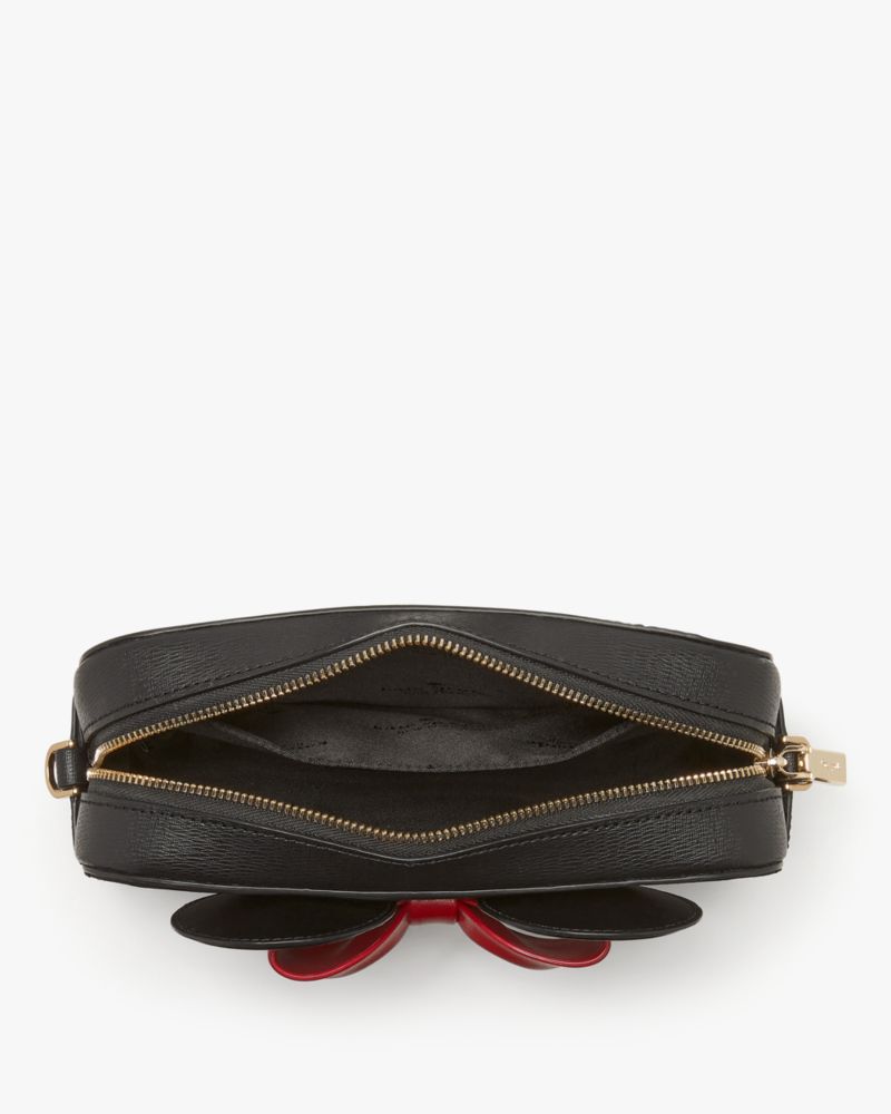 Kate Spade,Minnie Mouse Mini Camera Bag,Crossbody,PVC,Animal Ears,Bow,Logo,Day Party,Black