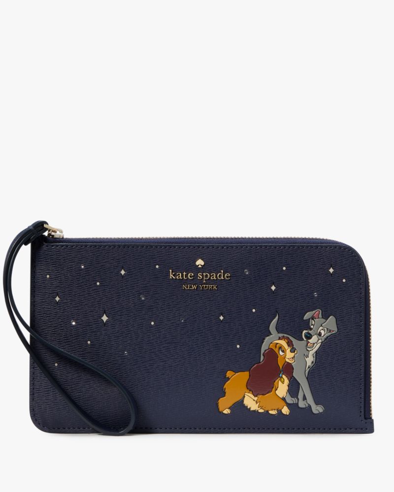 Kate Spade,Disney X Kate Spade New York Lady And The Tramp Medium L-zip Wristlet,