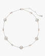 Kate Spade,Heritage Bloom Scatter Necklace,Cream/Silver.