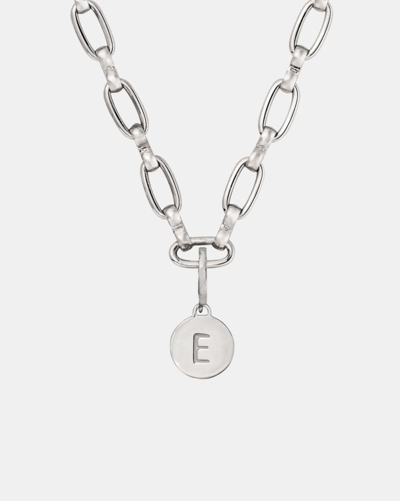Kate Spade,Initial E Mini Charm,Metal Material,Disc,Stainless Steel,Gold Plated,Gold Metal,Casual,