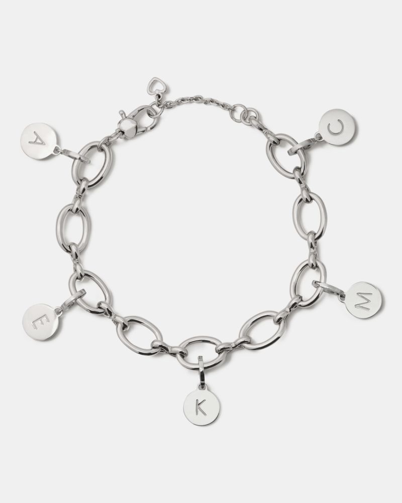 Kate Spade,Initial Mini Charm,Disc,Stainless Steel,Gold Plated,Gold Metal,Casual,