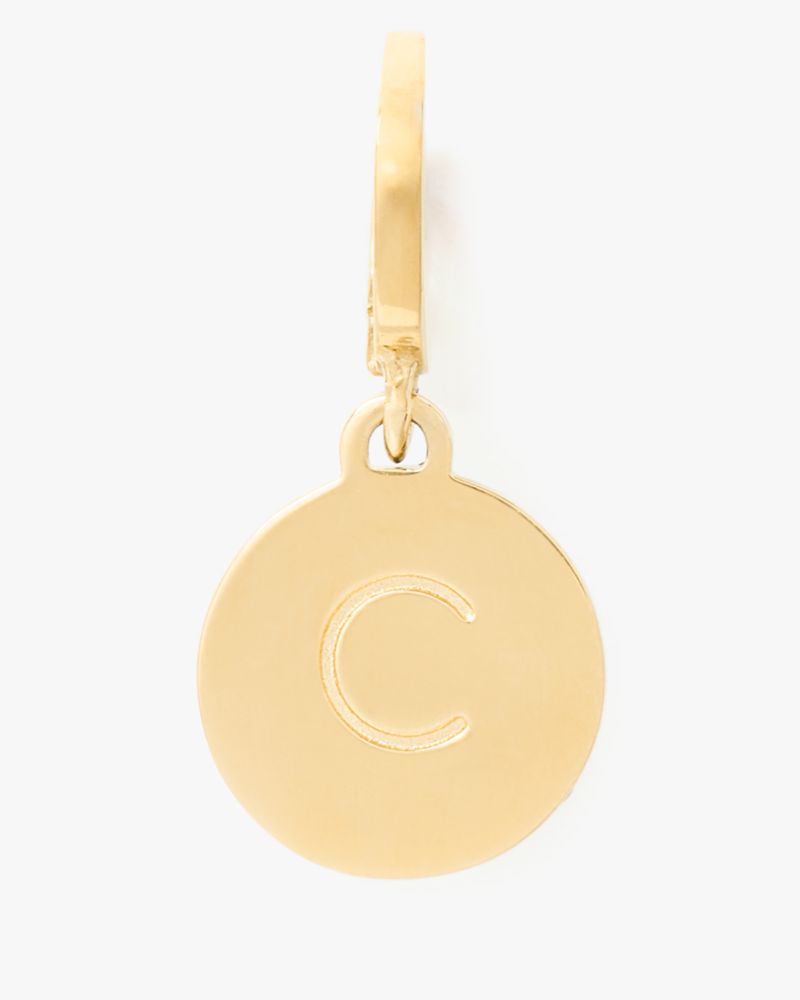 Kate Spade,One In A Million Mini C Charm,Disc,Yellow Gold,Gold Metal,Casual,