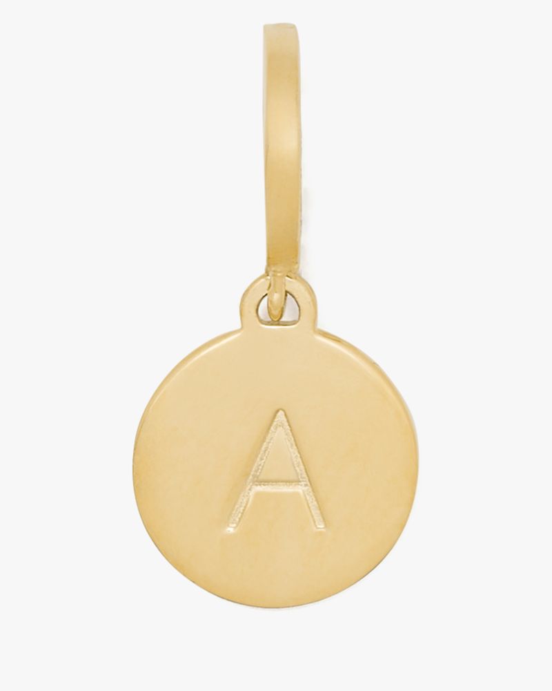 Kate Spade,One In A Million Mini A Charm,Disc,Yellow Gold,Gold Metal,Casual,