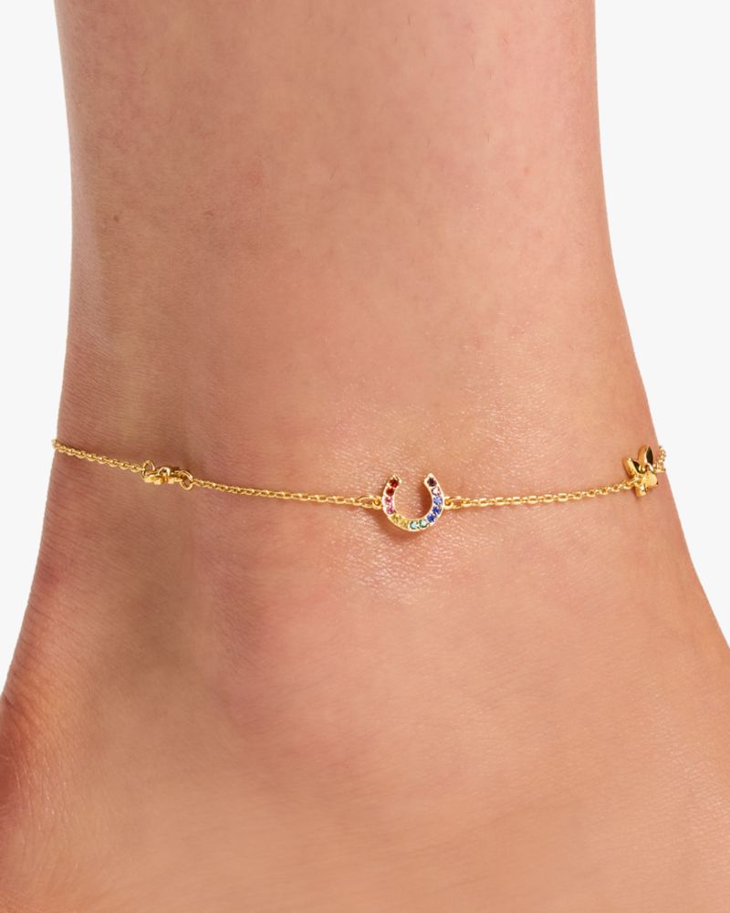 Kate Spade,Rainbow Joy Charm Anklet,Multi