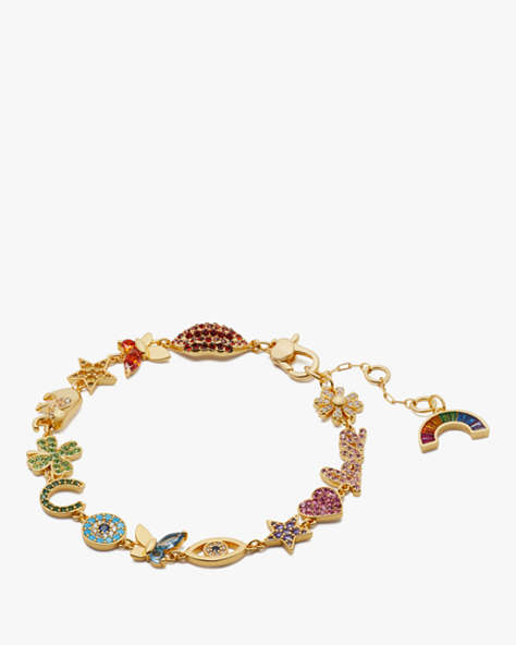 Kate Spade,Rainbow Joy Charm Bracelet,Multi