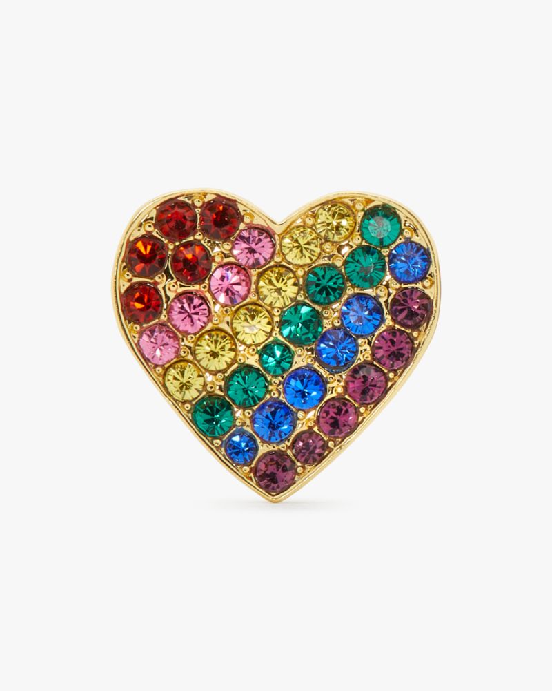Kate Spade,レインボー ジョイ ハート ピアス,