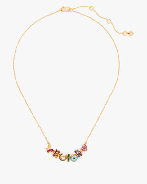 Kate Spade,Rainbow Joy Charm Necklace,Multi