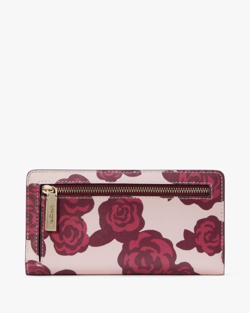 Kate Spade,Brynn Rose Florets Large Slim Bifold Wallet,