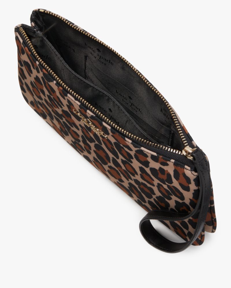 Kate Spade,Chelsea Leopard Medium Wristlet Pouch,Multi Color