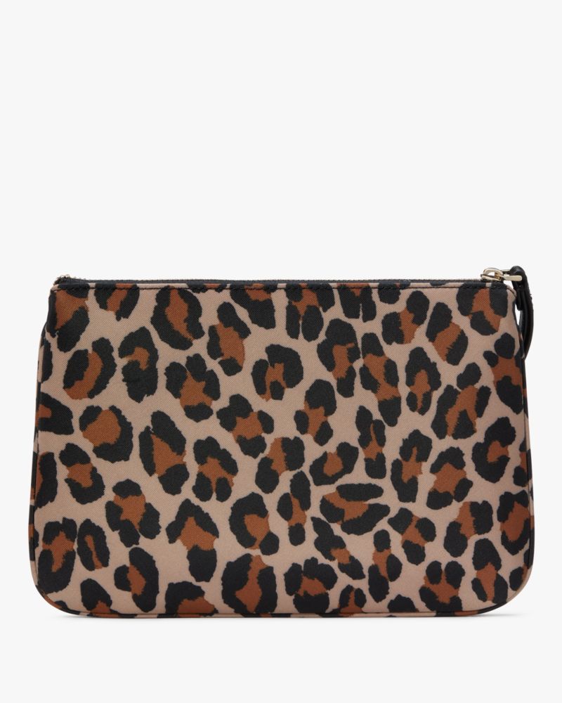 Kate Spade,Chelsea Leopard Medium Wristlet Pouch,Multi Color