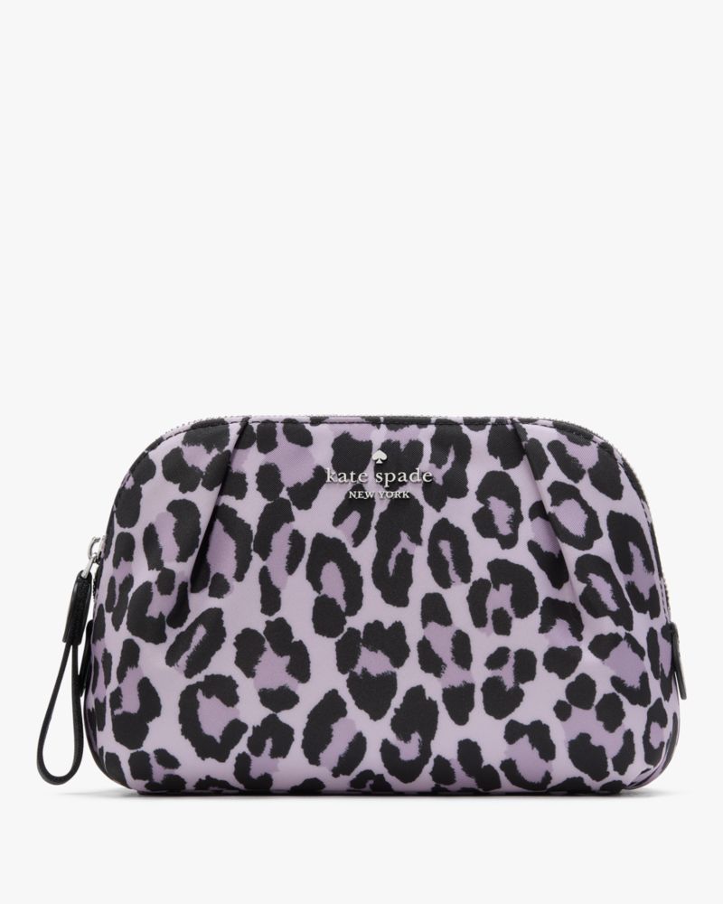 Kate Spade,Chelsea Spotted Leopard Cosmetic Bag,