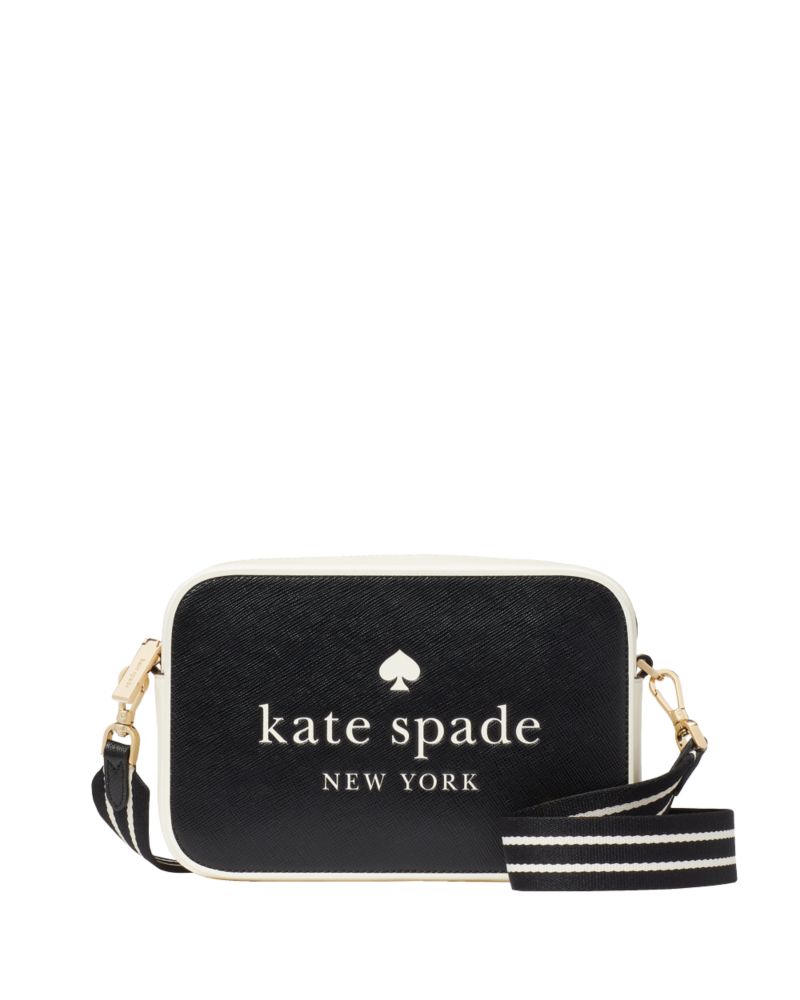 Kate Spade,Oh Snap Camera Bag,Camera Bag,Stripe,Color Block,Casual,Black