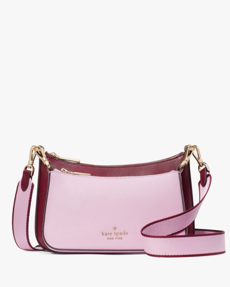 Duet Colorblock Saffiano Leather Crossbody