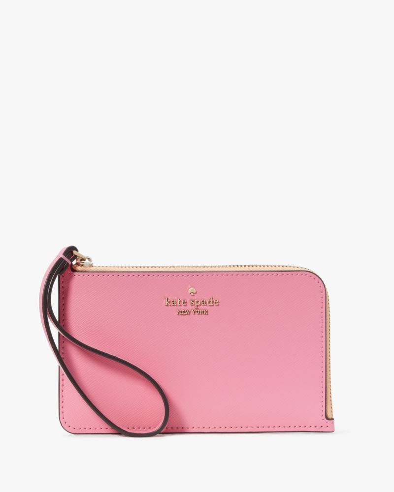 Kate Spade,Lucy Small L-Zip Wristlet,Blossom Pink Multi