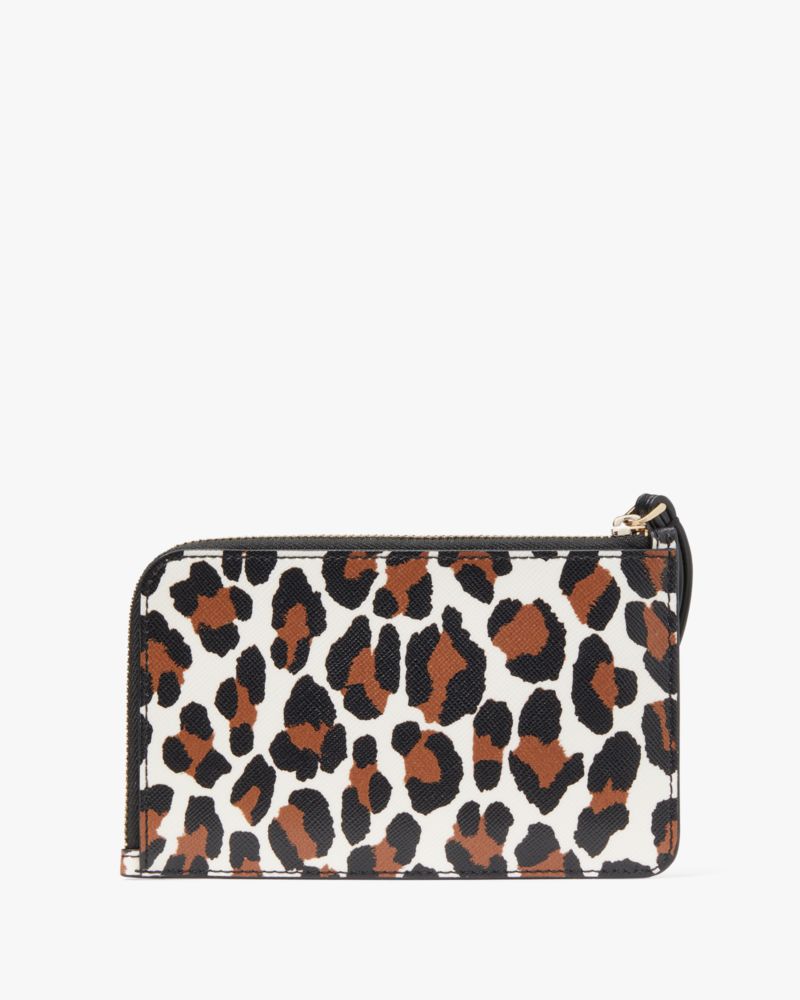 Kate Spade,Lucy Leopard Small L Zip Wristlet,Multi Color