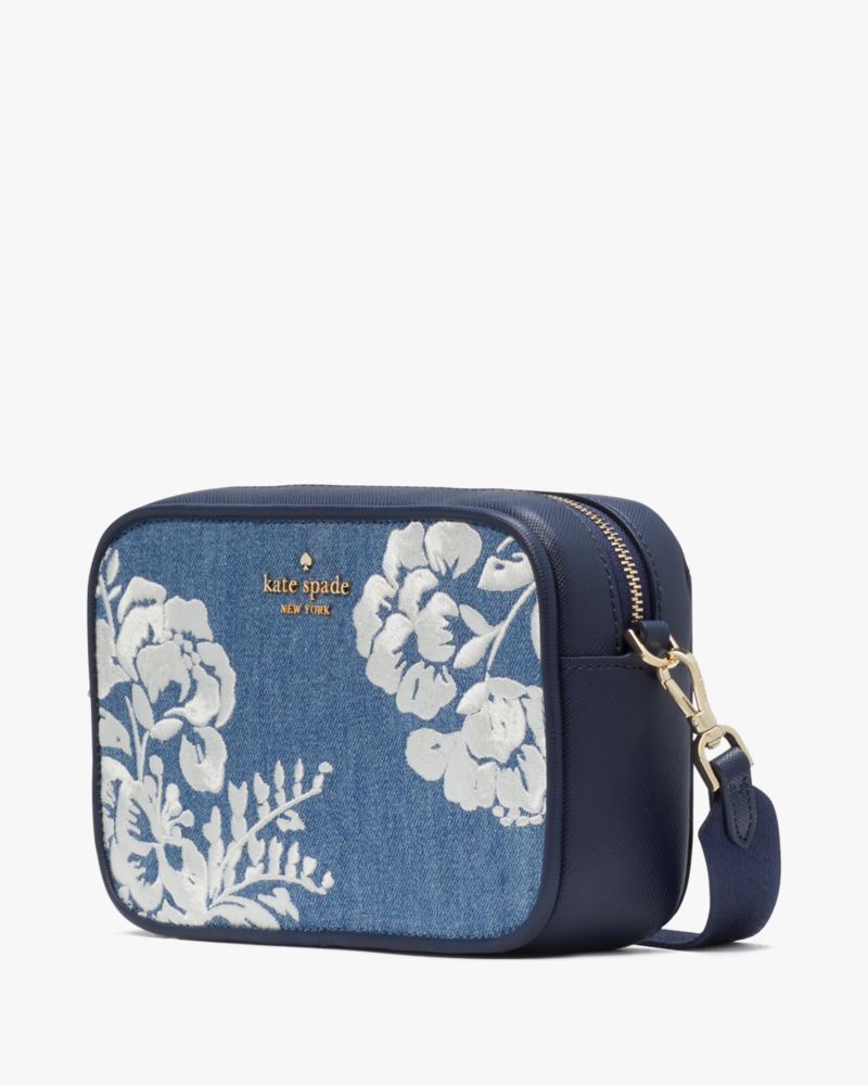 Kate Spade,Madison Vase Floral Mini Camera Bag,Blue Multi