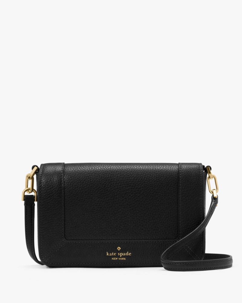 Kate Spade,Lena Small Flap Crossbody,Black