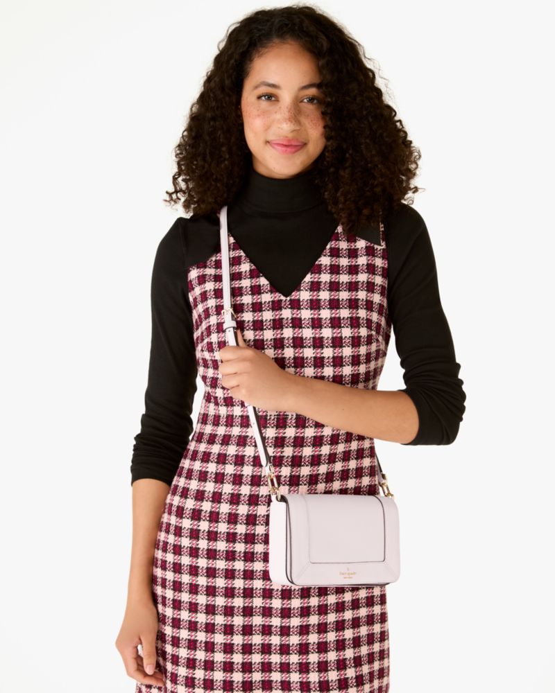 Kate Spade,Lena Mini Crossbody,Crossbody,Metal Material,Logo,Casual,White