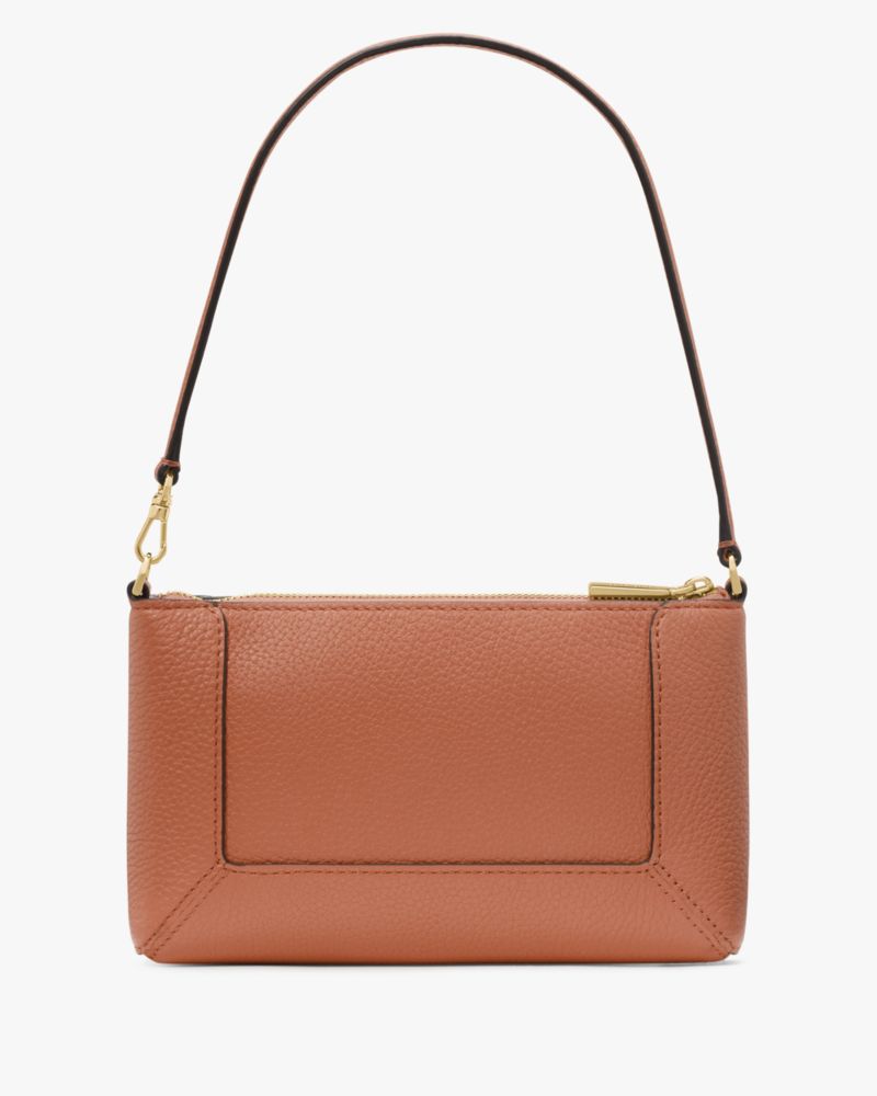 Kate Spade,Lena Convertible Wristlet,Wristlet,Pouch,Metal Material,Metal,Logo,Casual,Brown