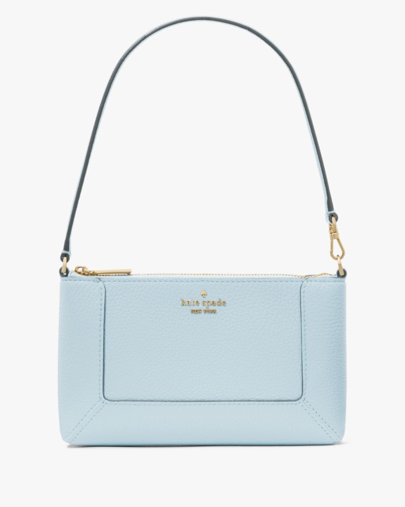 Kate Spade,Lena Convertible Wristlet,Wristlet,Pouch,Metal Material,Metal,Logo,Casual,Blue