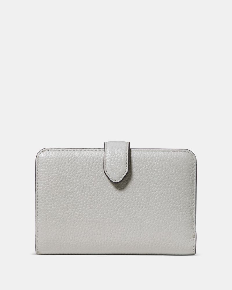 Kate Spade,Lena Medium Bifold Wallet,Bi Fold,Metal,Logo,Casual,