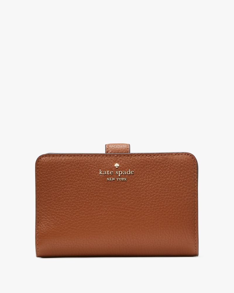 Kate Spade,Lena Medium Compact Bifold Wallet,Warm Gingerbread