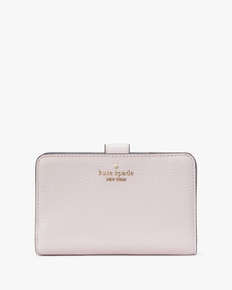 Kate Spade,Lena Medium Compact Bifold Wallet,Shimmer Pink