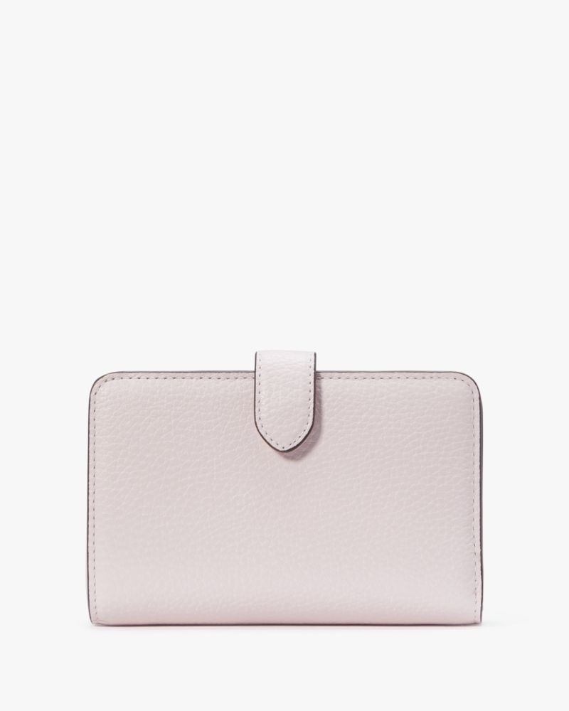 Kate Spade,Lena Medium Compact Bifold Wallet,Shimmer Pink