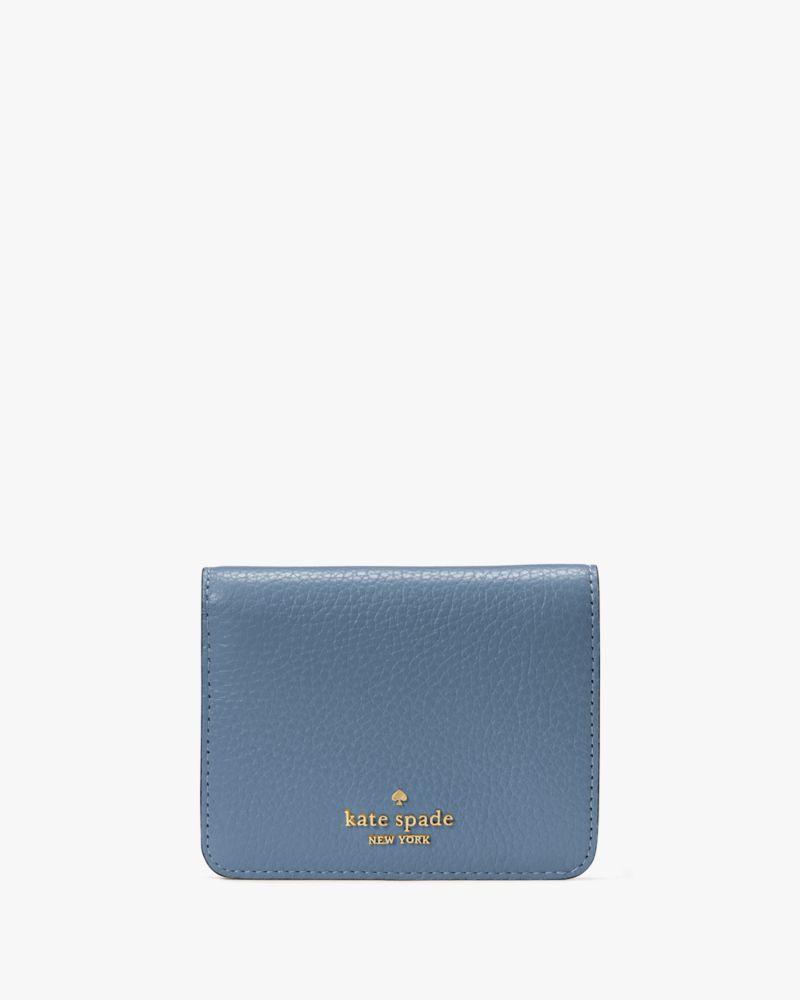 Kate Spade,Lena Small Bifold Wallet,Bi Fold,Metal,Logo,Casual,