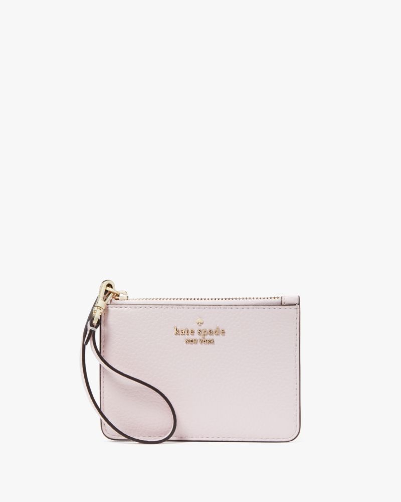 Kate Spade,Lena Small Card Holder Wristlet,Shimmer Pink