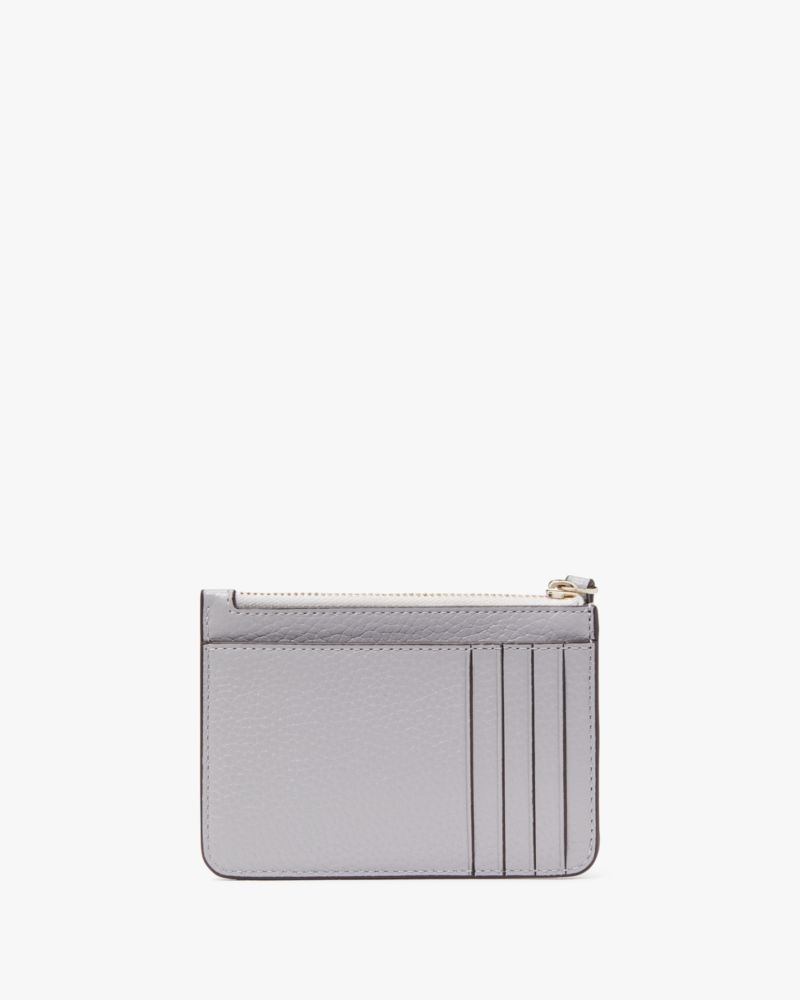 Kate Spade,Lena Colorblock Small Card Holder Wristlet,Wristlet,Card Case,Metal,Logo,Color Block,Casual,Cream