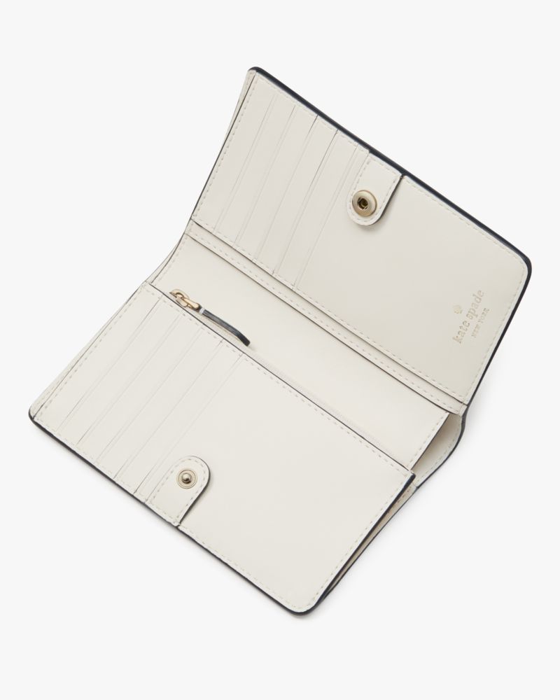 Kate Spade,Perfect Plume Medium Peacock Wallet,Cream