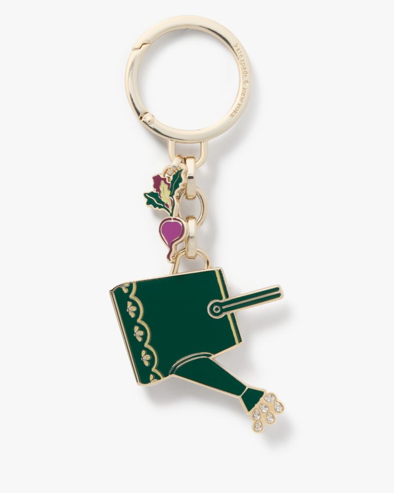 Harvest Time Watering Can Metal Keychain