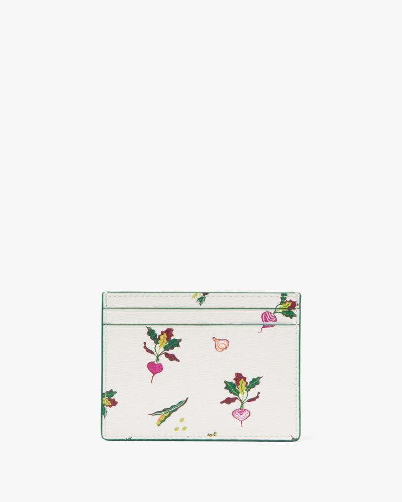 Kate Spade,Harvest Time Garden Print Small Slim Card Holder,