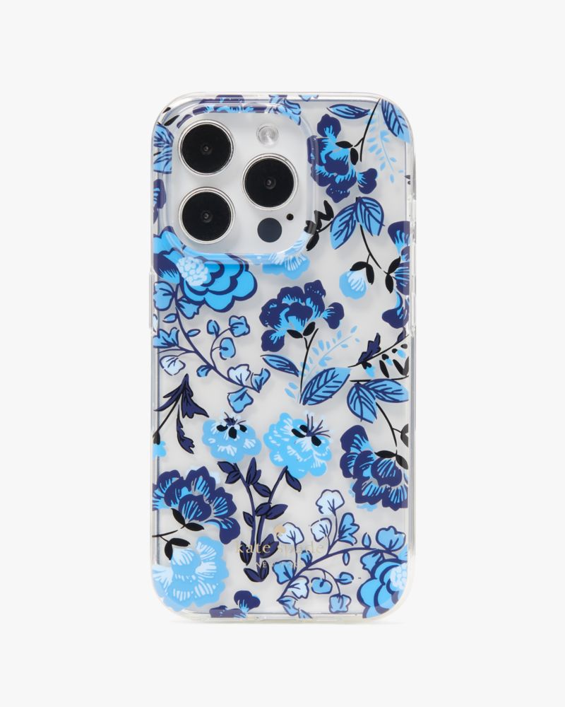 【ケイトスペード】プルーム フラワーズ iPhone15ケース ブルー Perfect Plume Vase Floral I Phone 15 Pro Case | Kate Spade