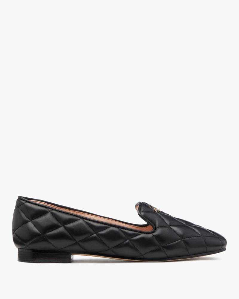 Kate Spade,Claudia Quilted Loafer,Black