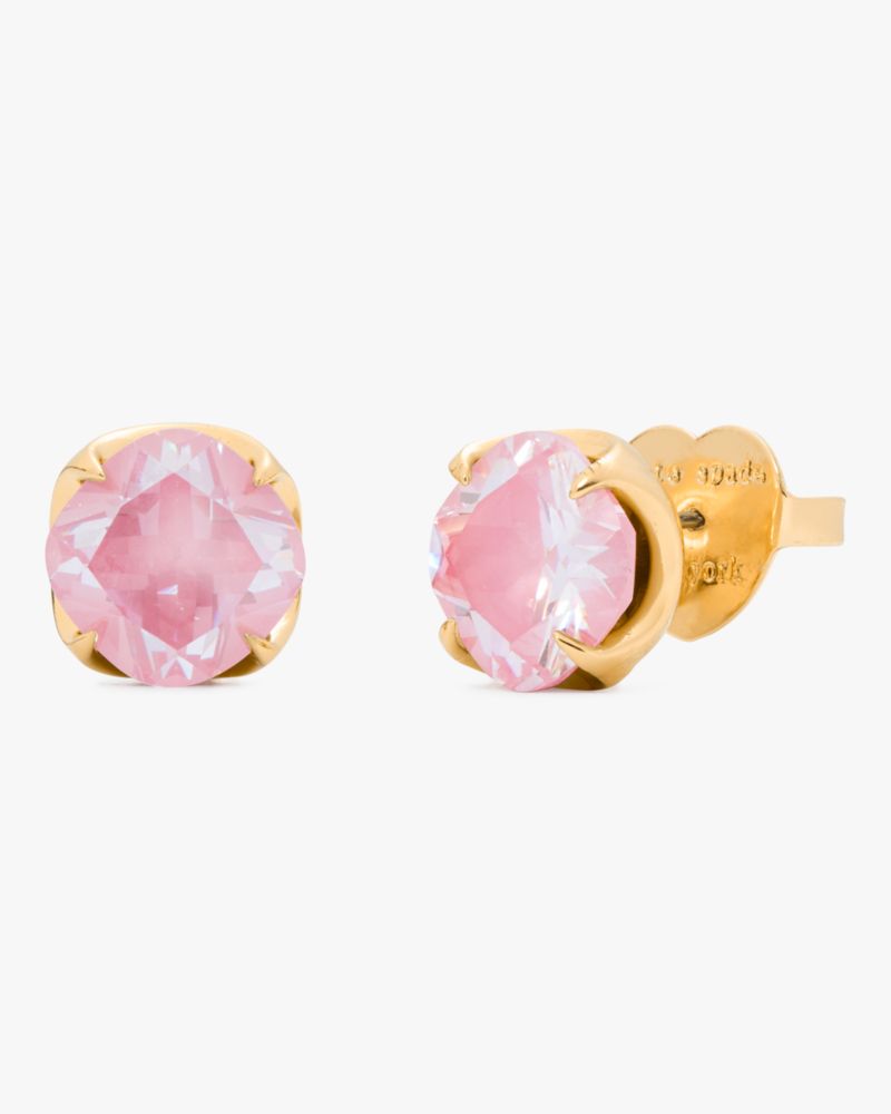 Kate Spade,Pop Of Joy 10mm Spade Flower Studs,Pink/Gold