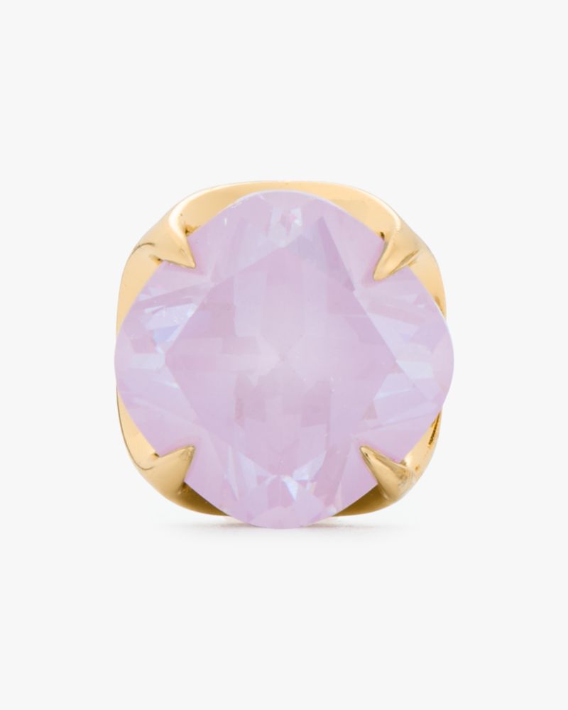 Kate Spade,Pop Of Joy 10mm Spade Flower Studs,Studs,Rhinestones,Gold Metal,Casual,Lavender