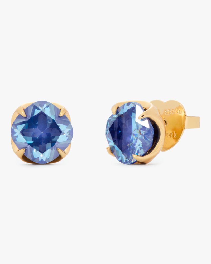 Kate Spade,Pop Of Joy 10mm Spade Flower Studs,Royal Blue