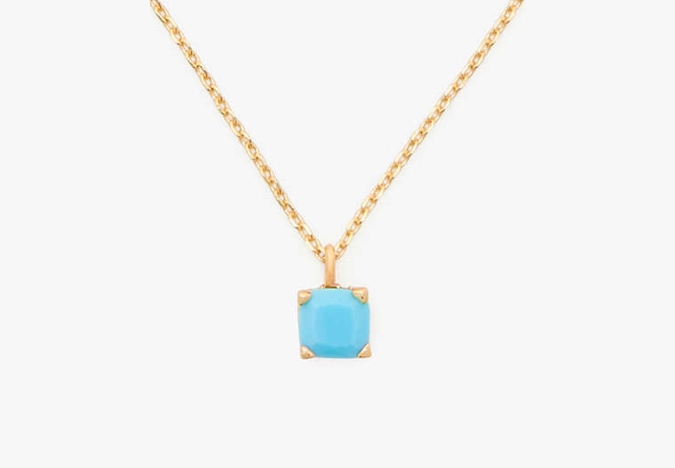 Kate Spade,Little Luxuries 6mm Square Pendant,Turquoise