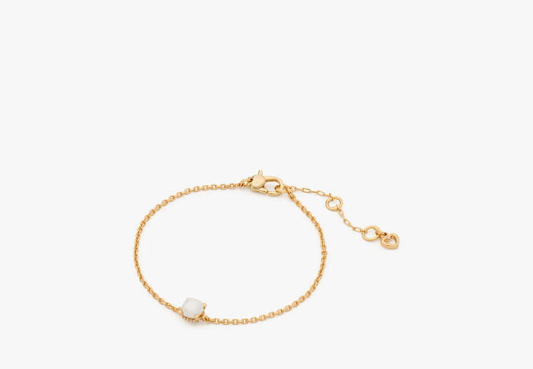 Kate Spade,Little Luxuries Solitaire Bracelet,Cream/Gold