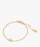 Kate Spade,Little Luxuries Solitaire Bracelet,Clear/Gold