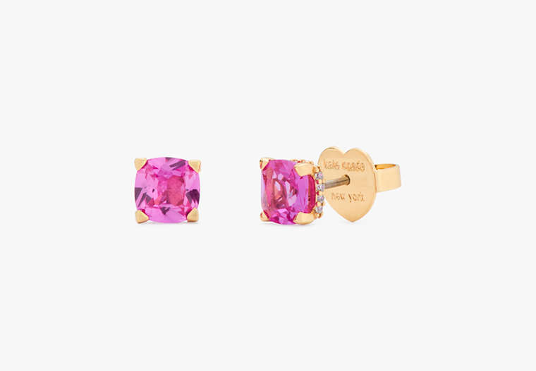 Kate Spade,Little Luxuries 6mm Square Studs,Rose Pink