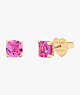 Kate Spade,Little Luxuries 6mm Square Studs,Rose Pink