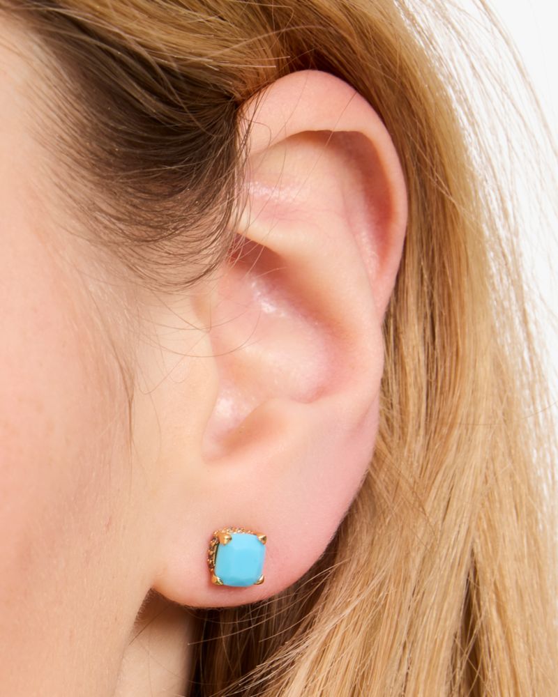 Kate Spade,Little Luxuries 6mm Square Studs,Turquoise