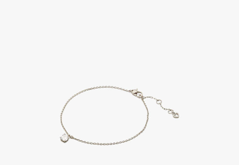 Kate Spade,Little Luxuries Anklet,Clear/Silver