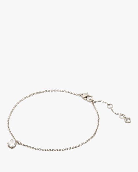 Kate Spade,Little Luxuries Anklet,Clear/Silver