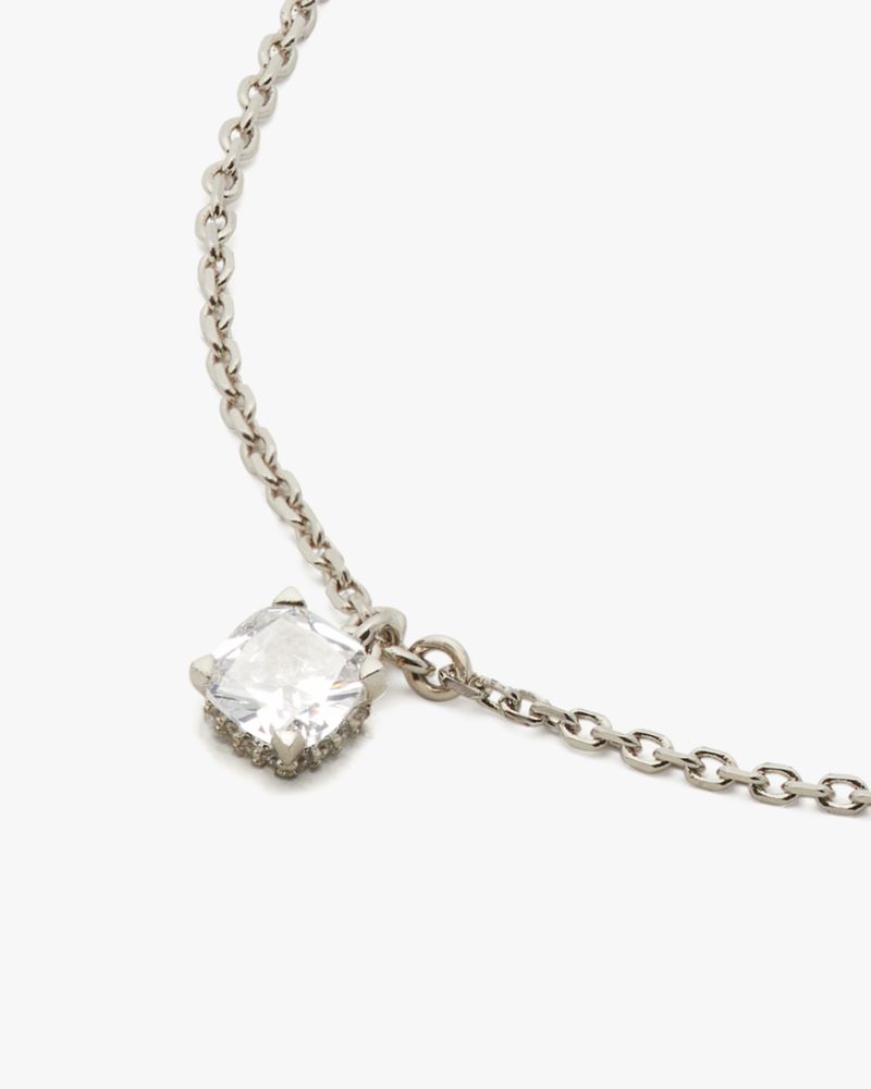 Kate Spade,Little Luxuries Anklet,Crystal,Heart Embellishment,Gem Embellishment,Silver Metal,Work,Casual,Clear
